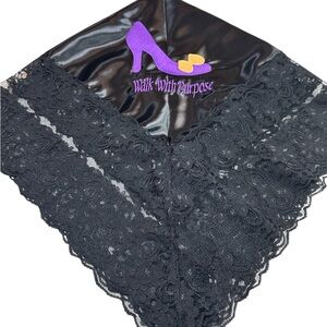 Women’s Black Satin Church Lap Scarf First Lady Lap Cloth